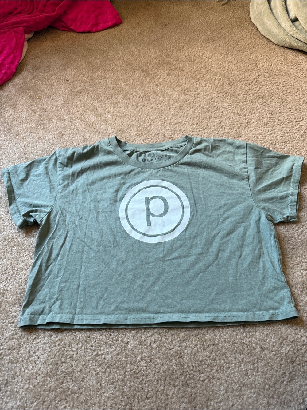 Pilates Pure Barre Logo Mint Green women Crop Tee